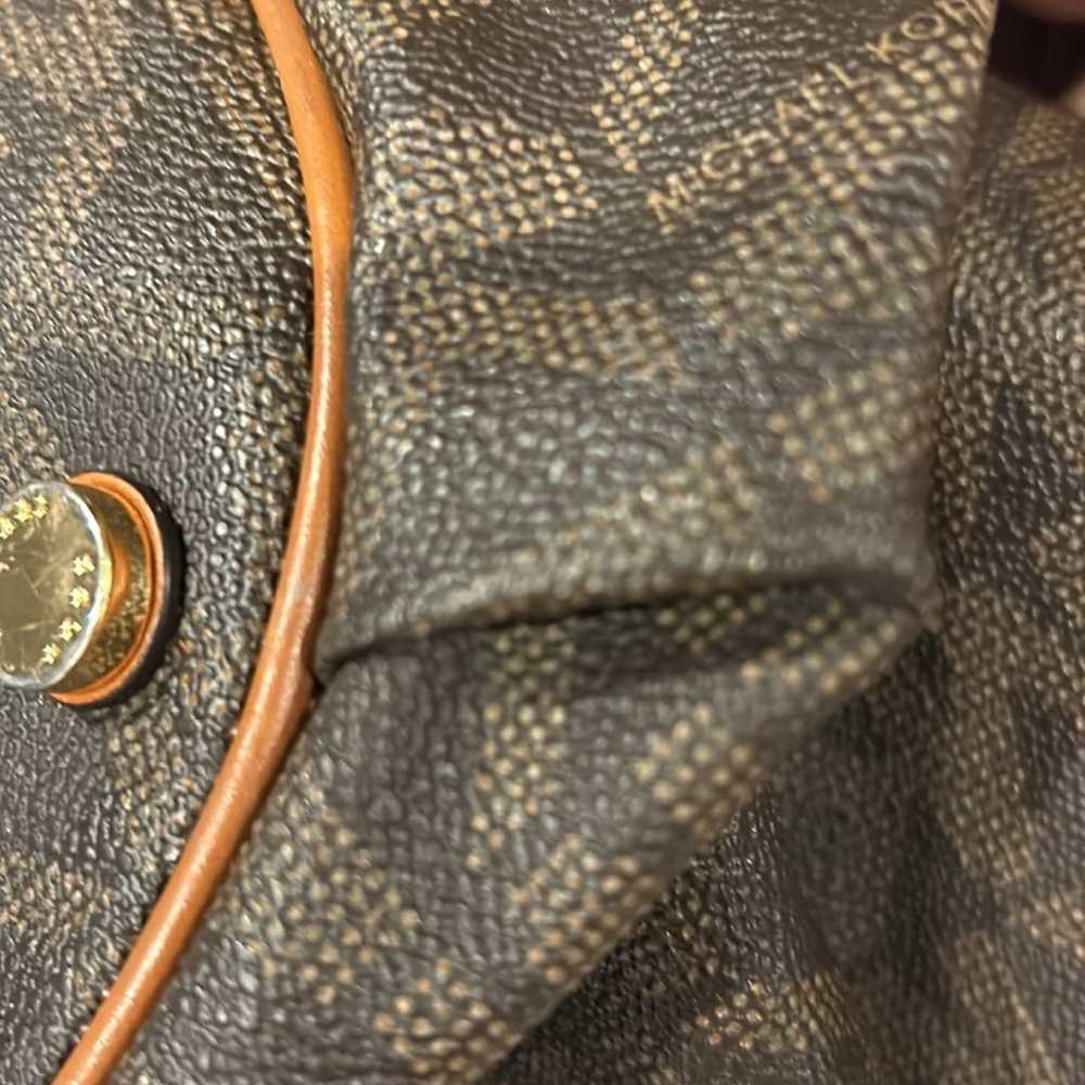 Michael Kors handbag w/rope drawstring & leather … - image 11