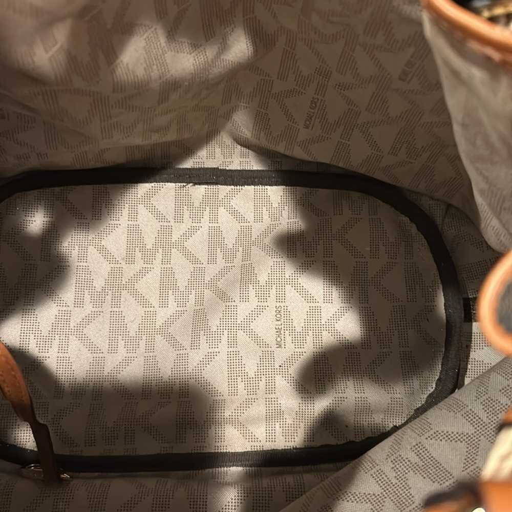 Michael Kors handbag w/rope drawstring & leather … - image 5