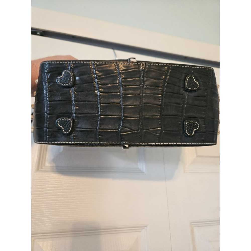 Brighton Black  Embroidered Purse Hobo Handbag Le… - image 4