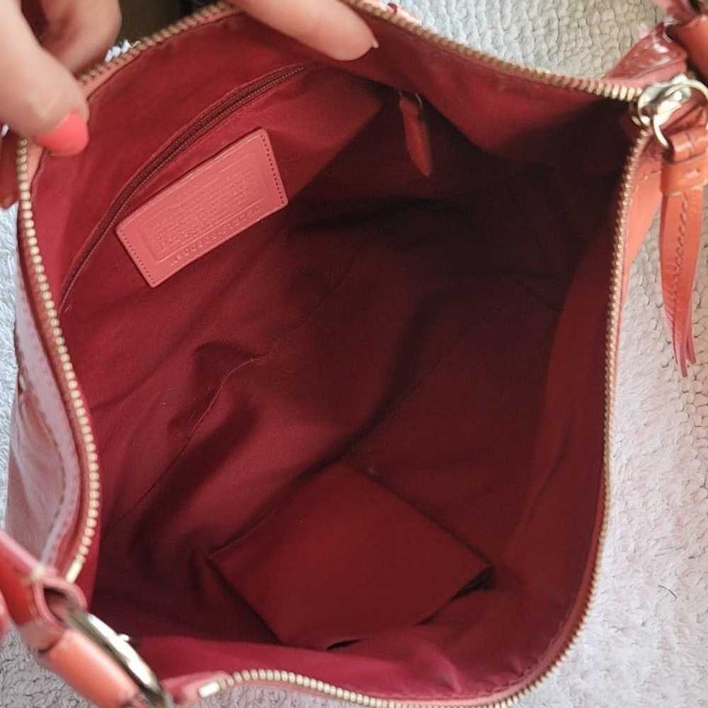 Coach Pink Leather Hobo Shoulder Bag - image 3