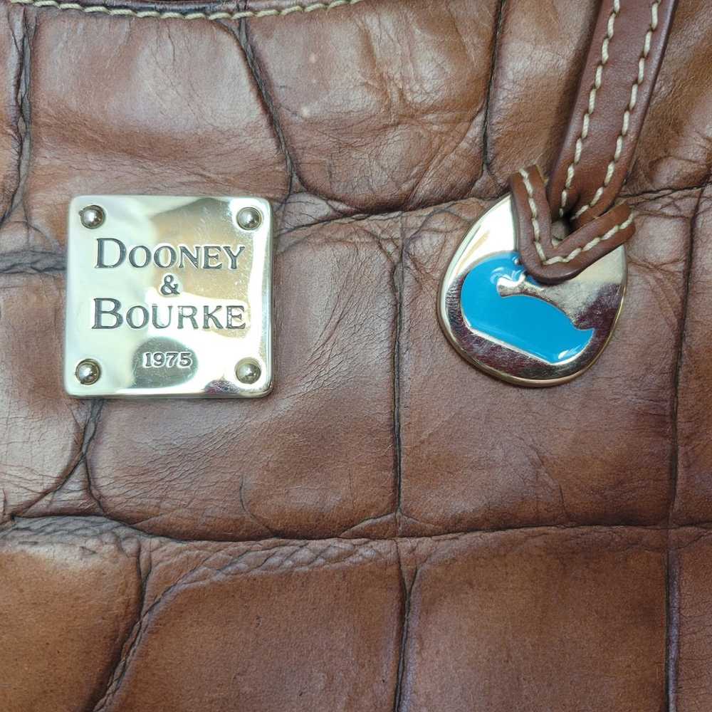 Dooney & Bourke croc embossed leather shoulder bag - image 4