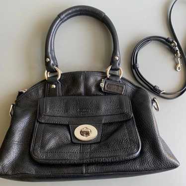 Coach Vintage Leather Turnlock Tote/Crossbody Purs