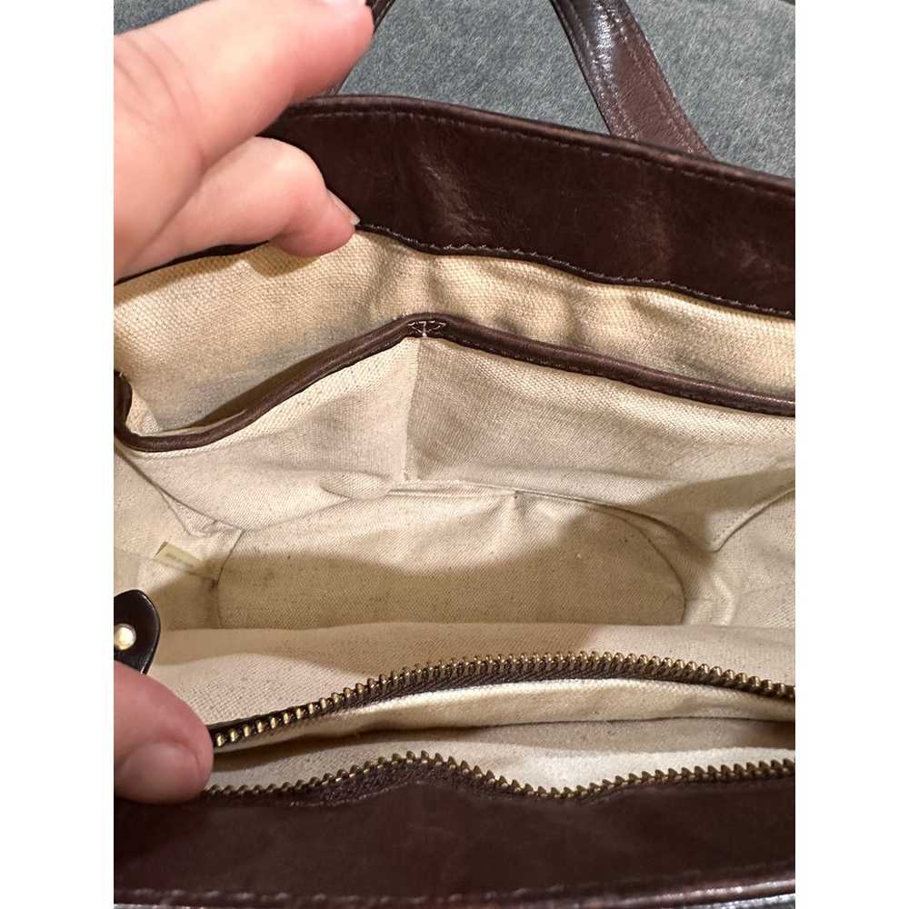 Michael Kors Santorini Woven Leather Brown Bag Go… - image 11