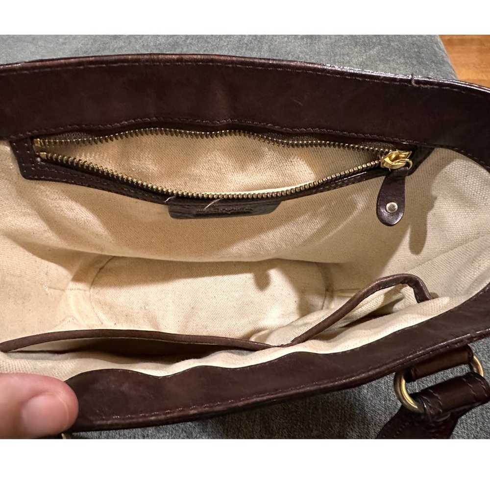 Michael Kors Santorini Woven Leather Brown Bag Go… - image 12