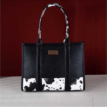 Wrangler Cow Print Wide Tote - image 1