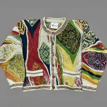 Coogi Coogi Australia Y2K Vintage 3D Knit Cardigan