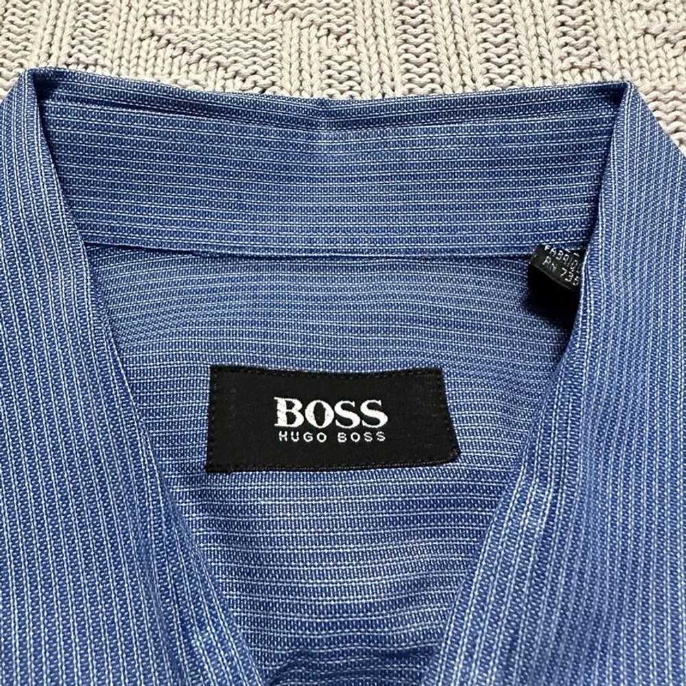 Hugo Boss Hugo Boss solid blue long sleeve button… - image 5