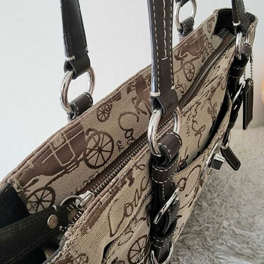 Rare Coach print satchel shoulder crossbody bag - image 10