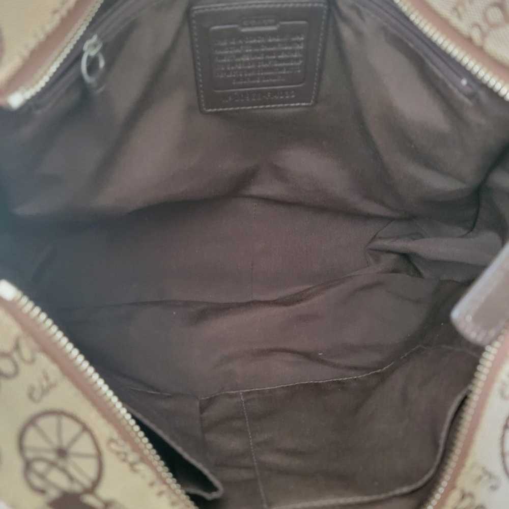 Rare Coach print satchel shoulder crossbody bag - image 12