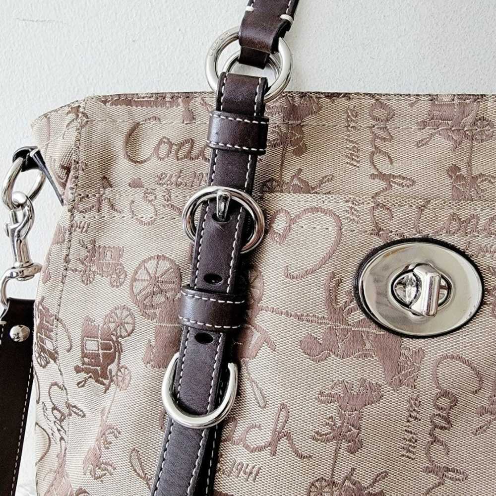 Rare Coach print satchel shoulder crossbody bag - image 5