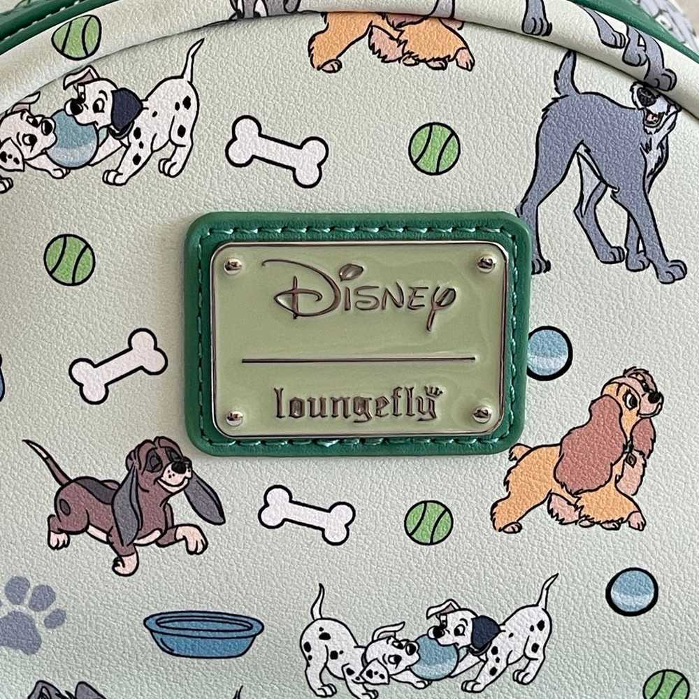 Disney Dogs Loungefly Green Mini Backpack Lady Tr… - image 2