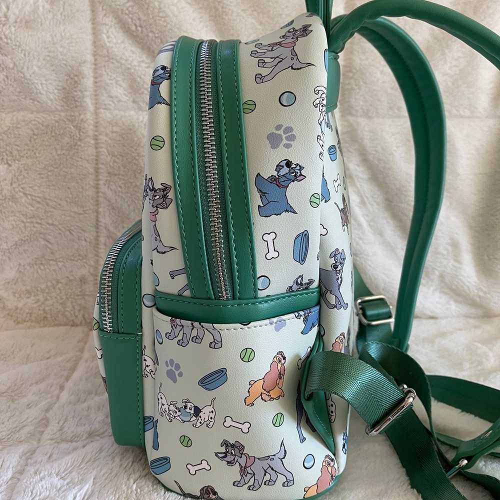 Disney Dogs Loungefly Green Mini Backpack Lady Tr… - image 7