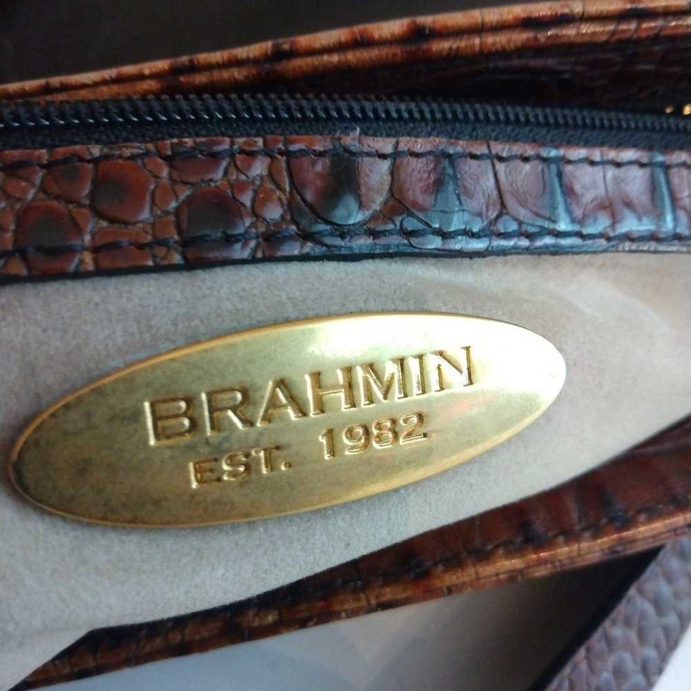 Brahmin Est 1982 Leather/Croc Shoulder Purse - image 8