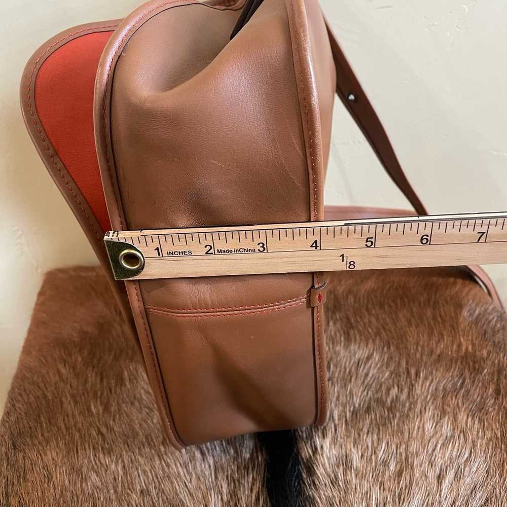 Vintage Coach Saddlery Messenger Bag Tan Orange I… - image 10