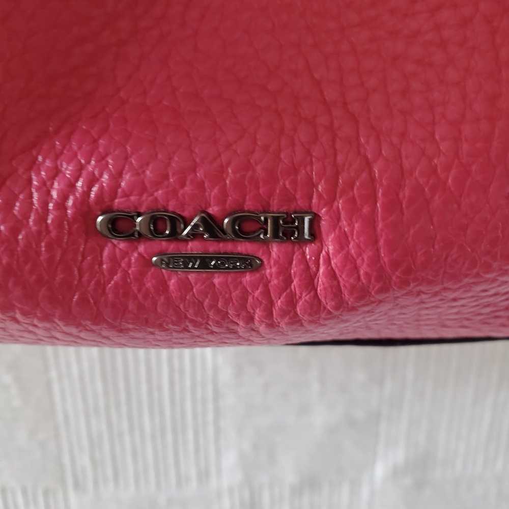 COACH Blake 25 Carryall Bubble Leather Pink Satch… - image 2