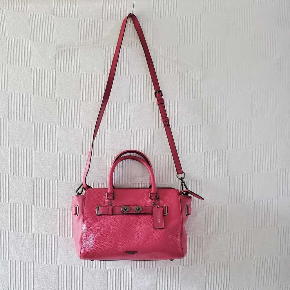 COACH Blake 25 Carryall Bubble Leather Pink Satch… - image 3