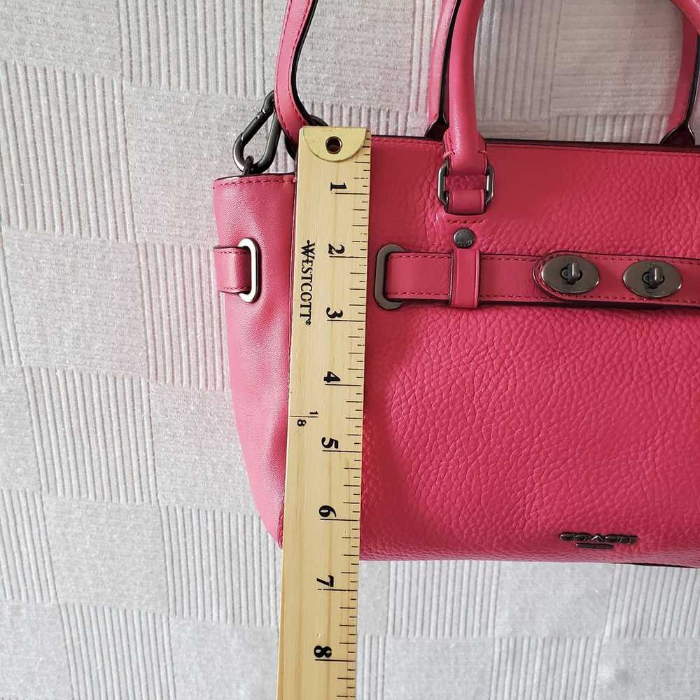 COACH Blake 25 Carryall Bubble Leather Pink Satch… - image 5