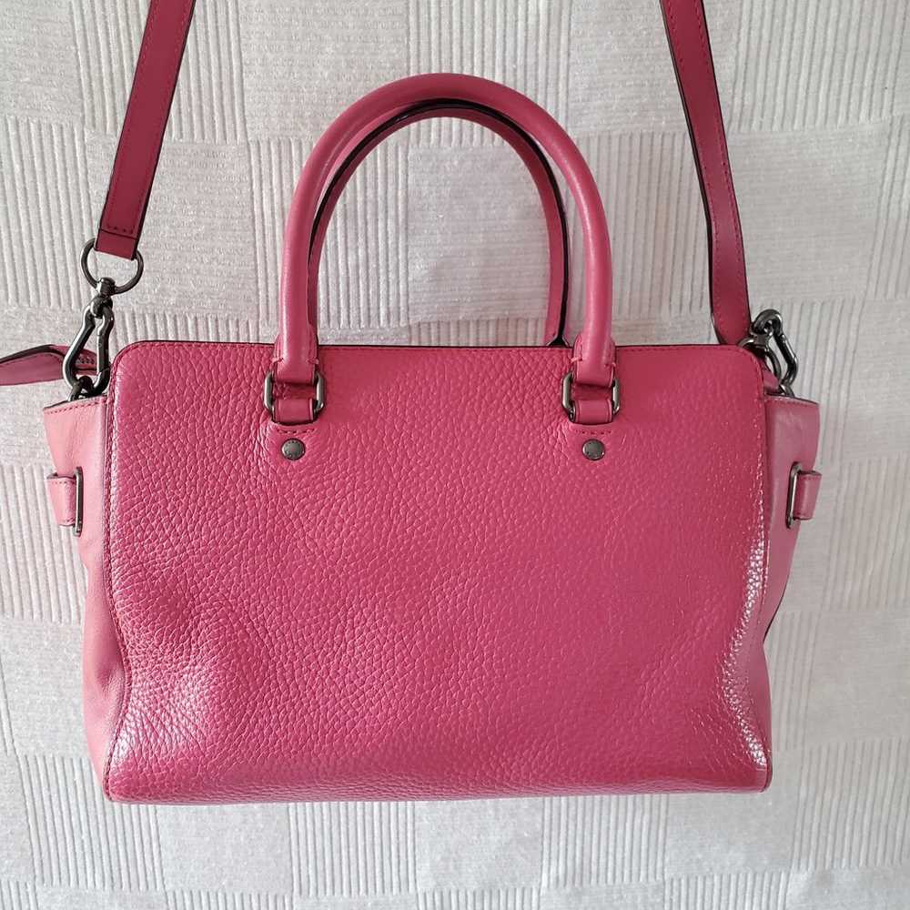 COACH Blake 25 Carryall Bubble Leather Pink Satch… - image 7
