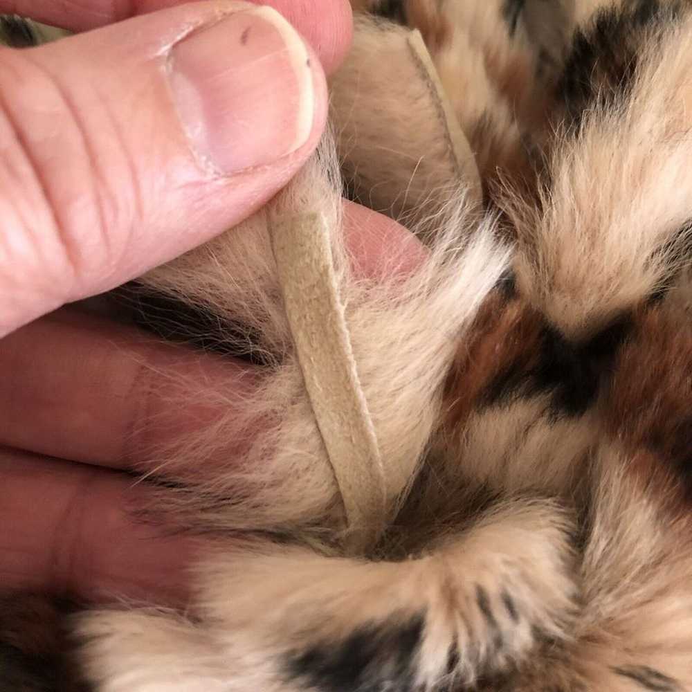 CEDRICS Genuine Rabbit REX FUR and Leather Hand B… - image 5