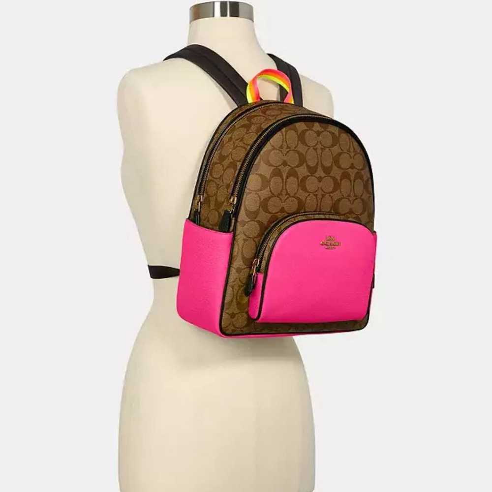 Coach Signature Color Block Backpack - image 4