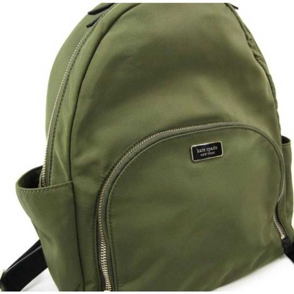 Kate Spade Dawn backpack  GREEN OLIVE NYLON BACKP… - image 10