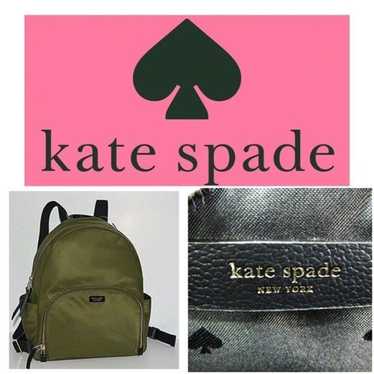 Kate Spade Dawn backpack  GREEN OLIVE NYLON BACKP… - image 1