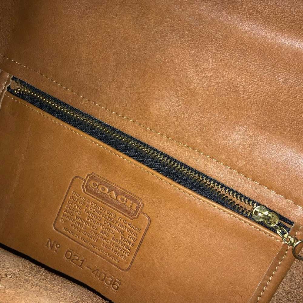 Vintage Leather Coach Messenger Bag - image 4