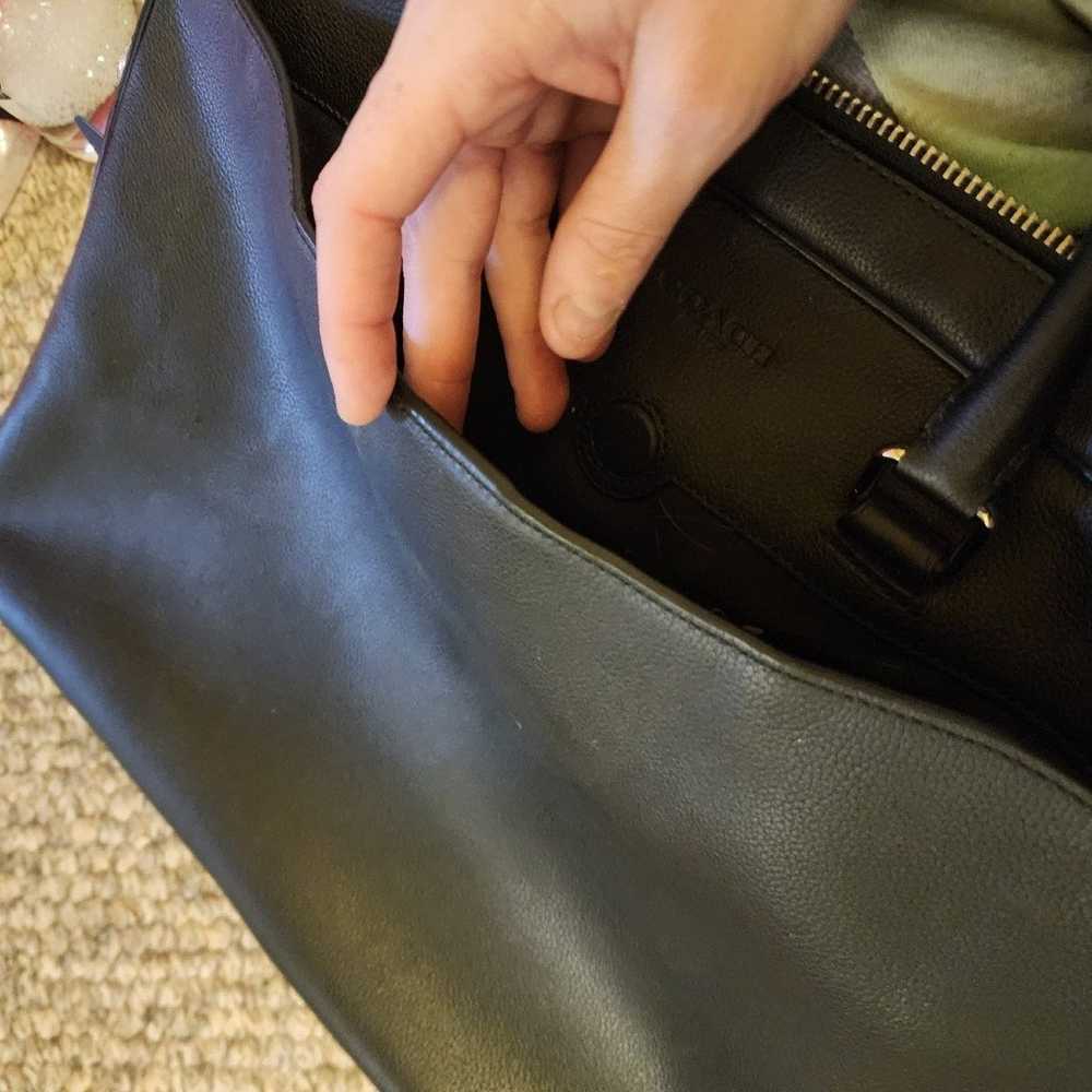 Leather Coach laptop bag - image 8