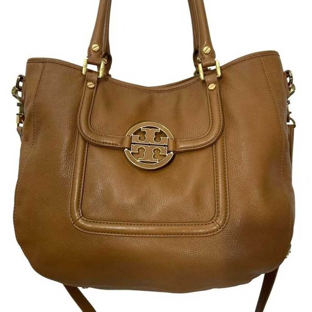 Tory Burch Women's Brown Pebbled Leather Converti… - image 11