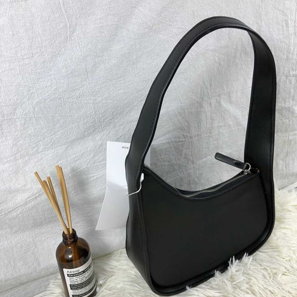 The Row Black Smooth Leather Half Moon Shoulder B… - image 9