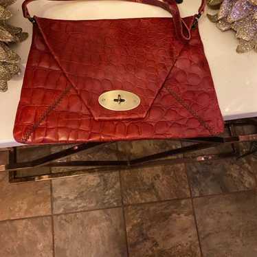 Carla Mancini red envelope style crossbody purse - image 1