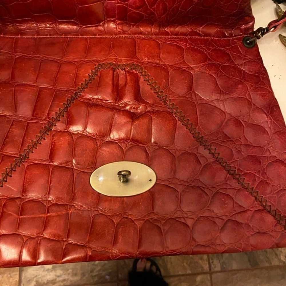 Carla Mancini red envelope style crossbody purse - image 4