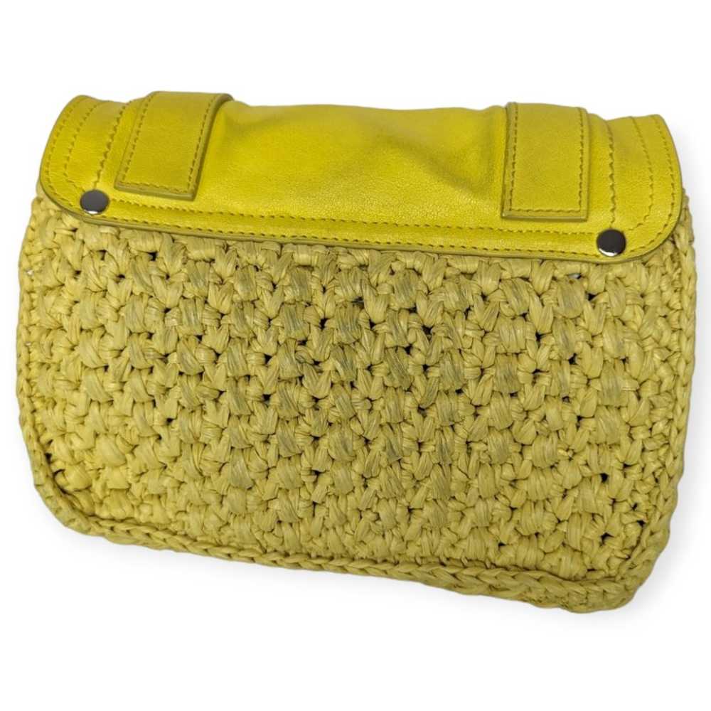 Proenza Schouler Mini PS1 Yellow Raffia & Leather… - image 2