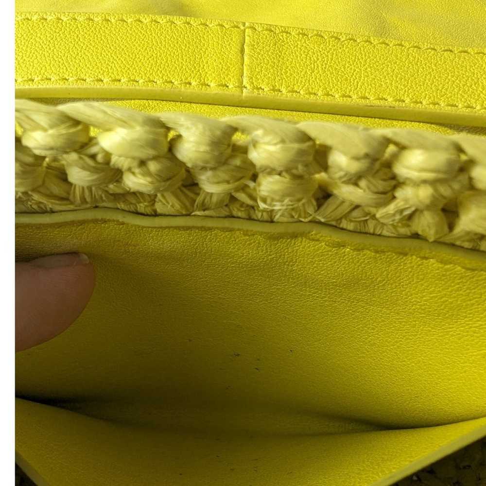 Proenza Schouler Mini PS1 Yellow Raffia & Leather… - image 4
