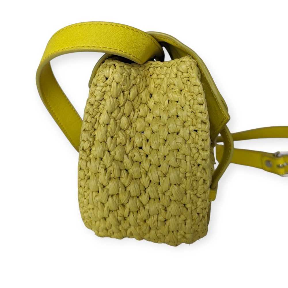 Proenza Schouler Mini PS1 Yellow Raffia & Leather… - image 5