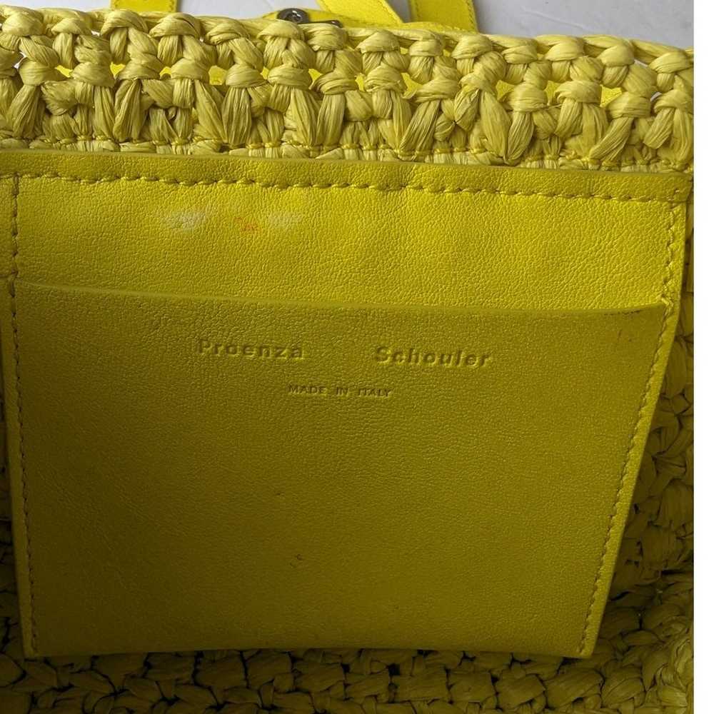 Proenza Schouler Mini PS1 Yellow Raffia & Leather… - image 8