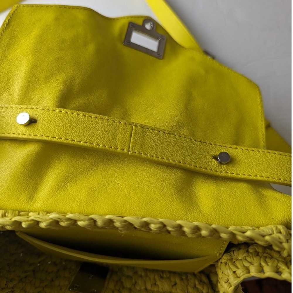 Proenza Schouler Mini PS1 Yellow Raffia & Leather… - image 9