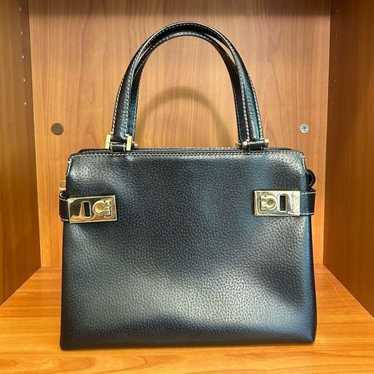 Salvatore Ferragamo Black Leather Handbag