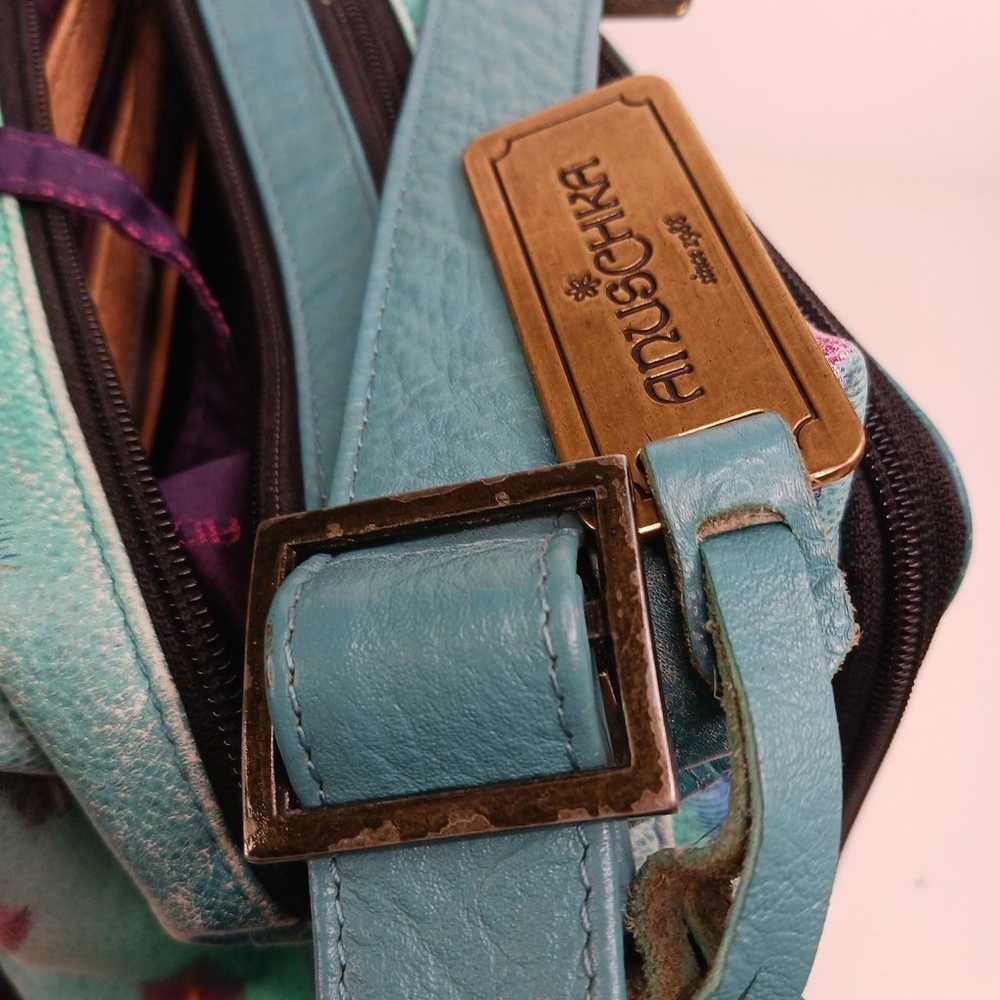 Anuschka leather bag purse handpainted floating f… - image 11