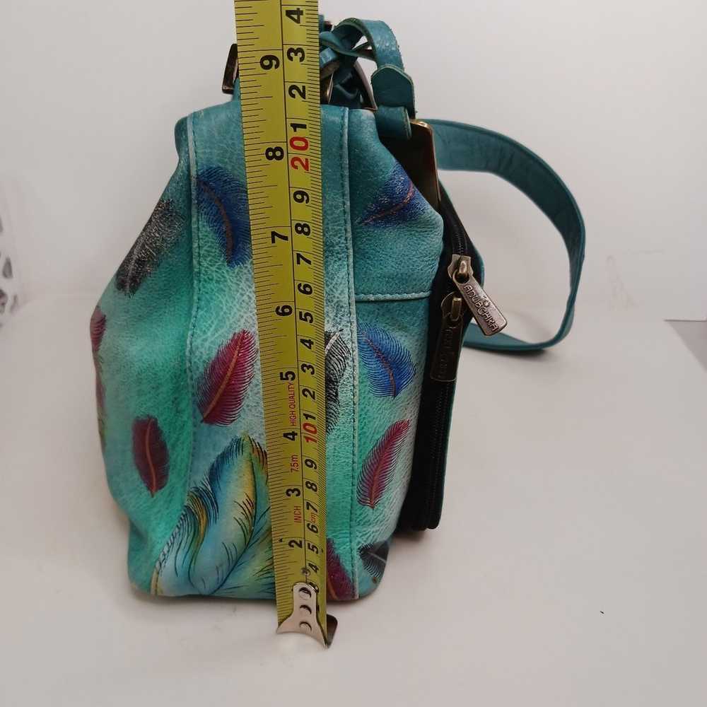 Anuschka leather bag purse handpainted floating f… - image 3
