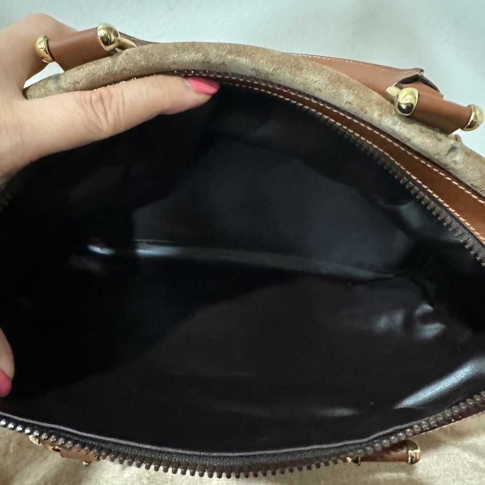 CELINE Suede & Leather Boston Bag - Suede with mi… - image 6