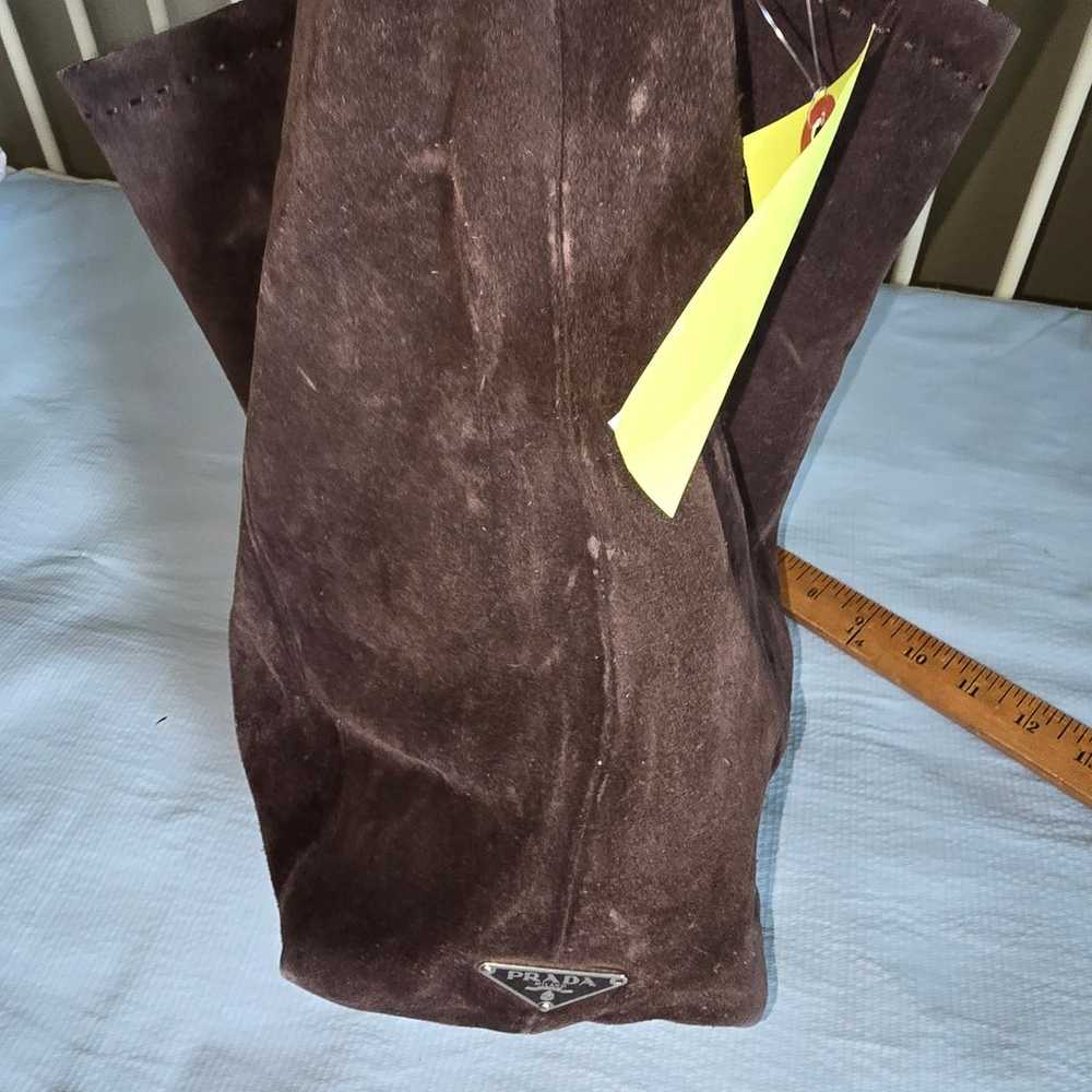Prada/Brown/leather-Suede/handle bag - image 10