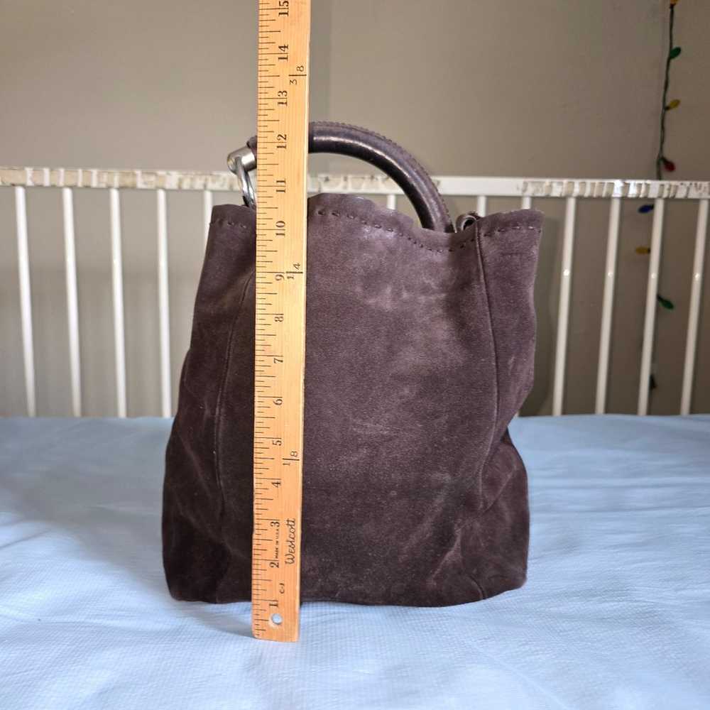 Prada/Brown/leather-Suede/handle bag - image 2