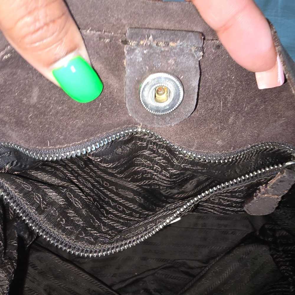 Prada/Brown/leather-Suede/handle bag - image 5
