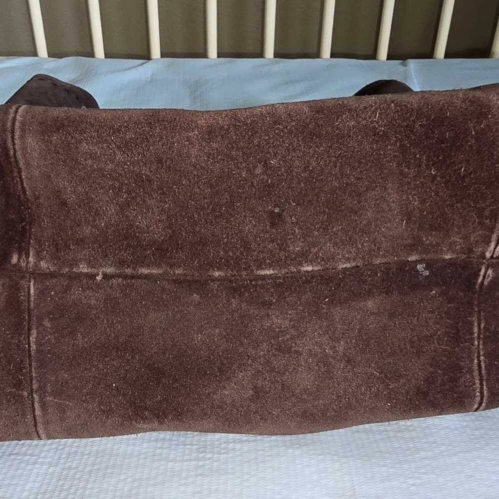 Prada/Brown/leather-Suede/handle bag - image 9