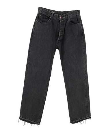 Celine Frayed Straight-Leg Black Cotton Jeans fro… - image 1