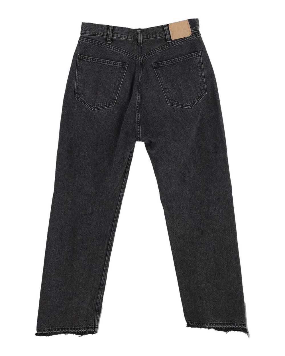 Celine Frayed Straight-Leg Black Cotton Jeans fro… - image 2