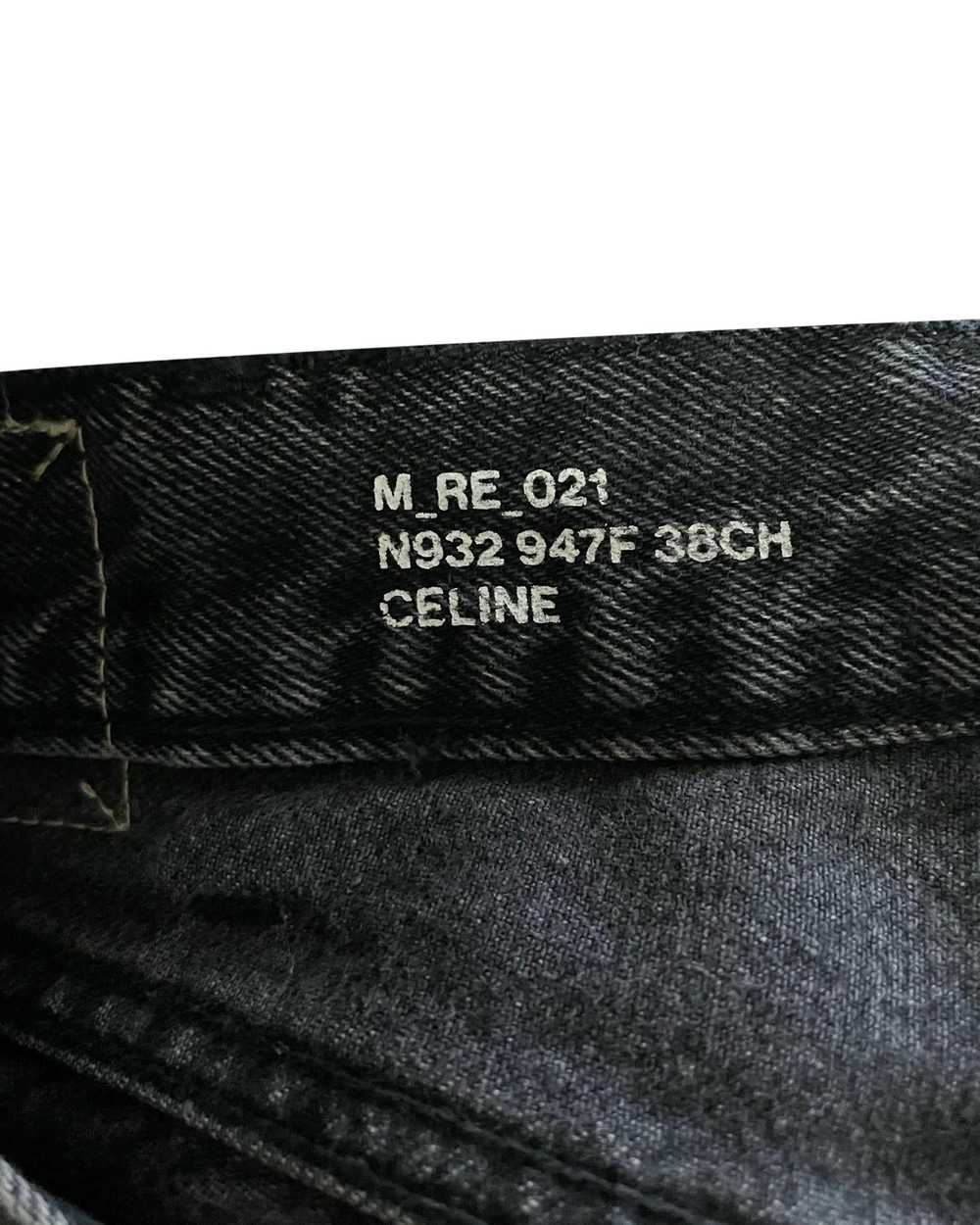 Celine Frayed Straight-Leg Black Cotton Jeans fro… - image 3