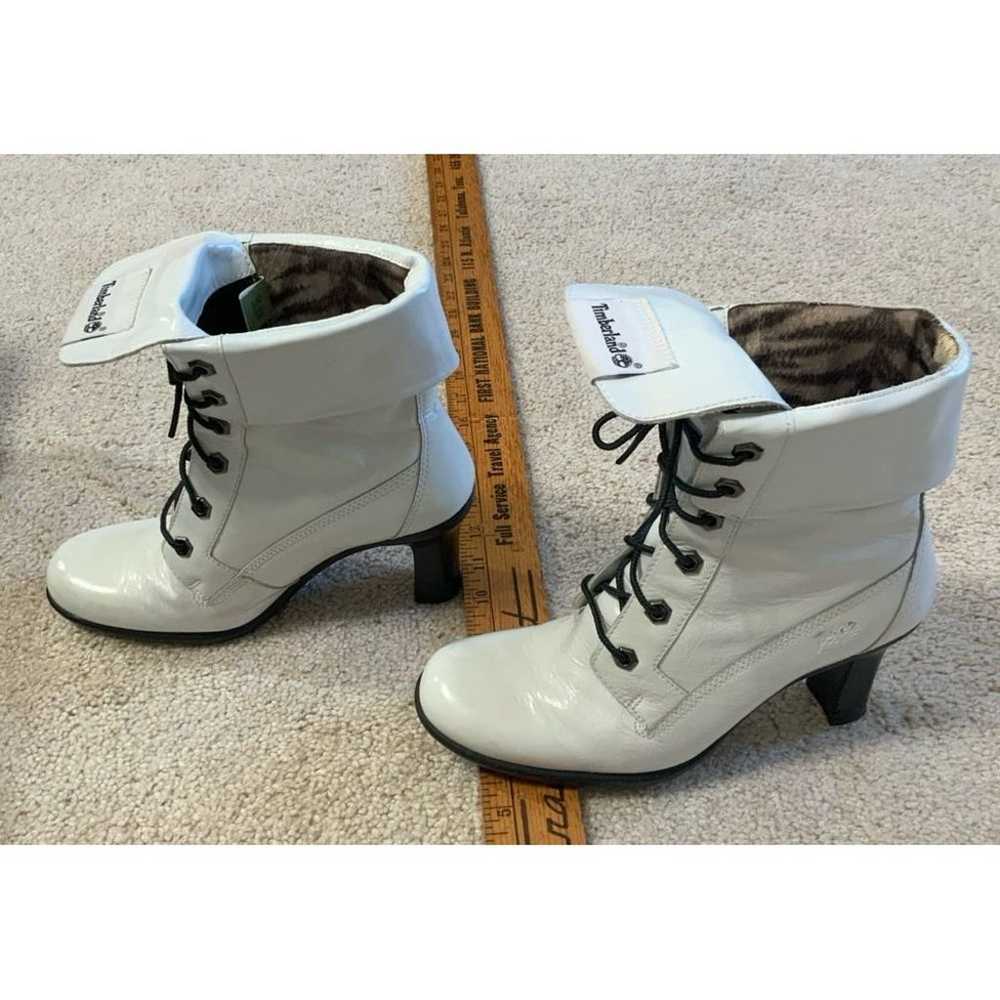 Timberland White Patent Leather Boots or Booties … - image 2
