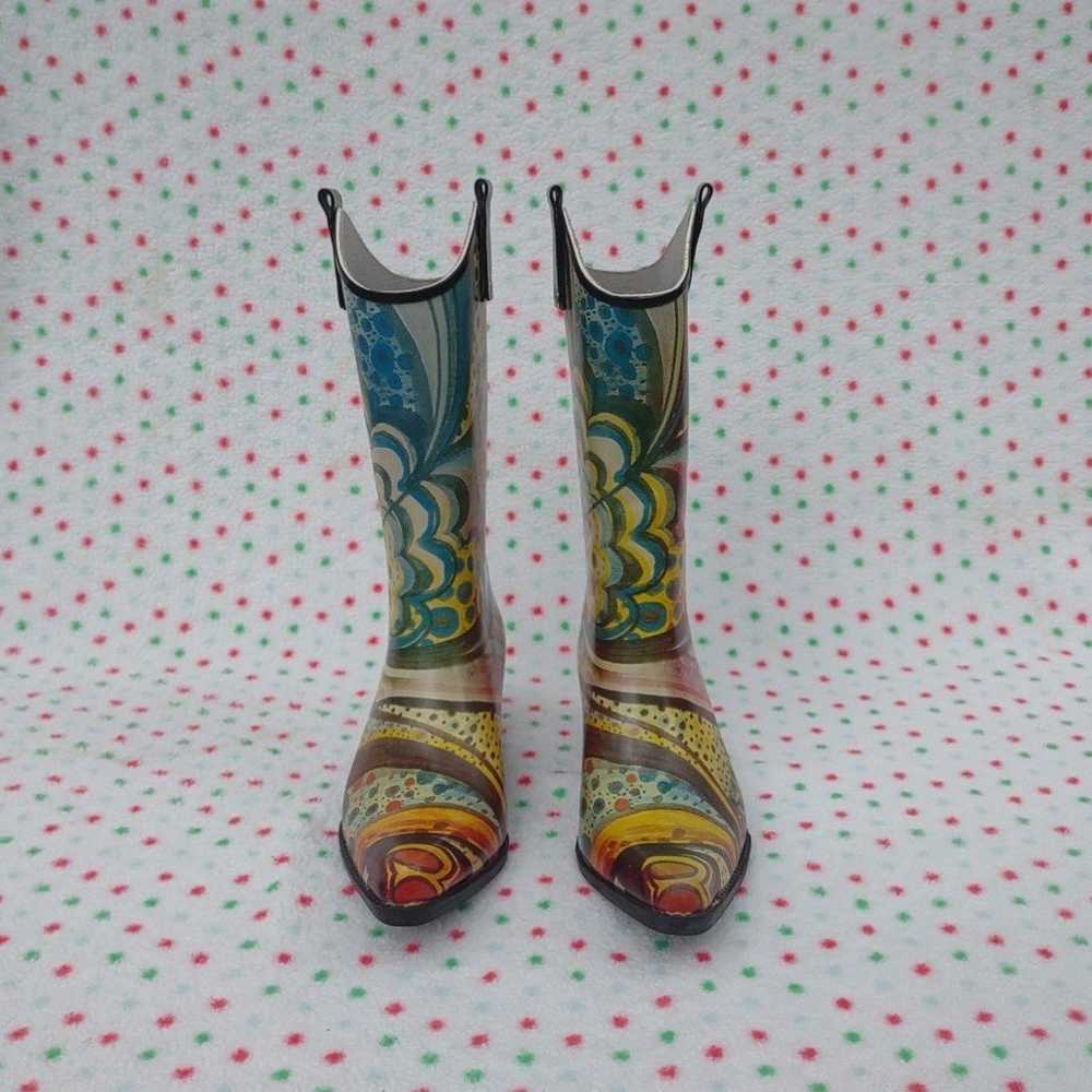 Nomad Women Rubber Rain Boots Western Waterproof … - image 2